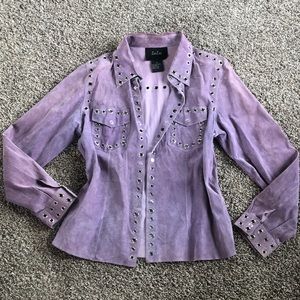 💜vintage leather jacket!💜